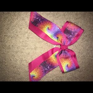 tie die cheer bow.